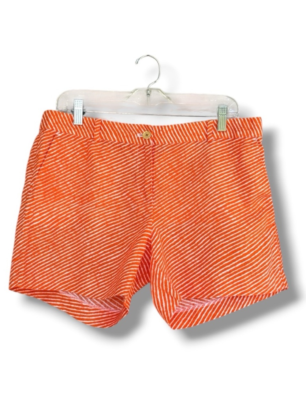 Michael Michael Kors Orange /White Print Linen Shorts Size 10